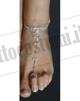 Cavigliera con anello strass